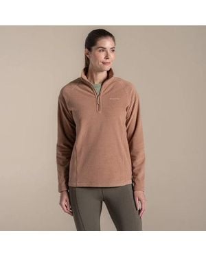 Craghoppers Miska Vi Half Zip Micro Fleece Midlayer Top Cwa265 - Natural