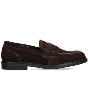 Steve Madden Suede Motor Loafers - Black