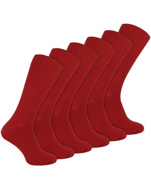 Sock Snob Plain Coloured Cotton Rich Ribbed Dress Socks