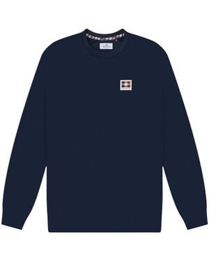 Aquascutum Active Patch Crewneck Cotton - Blue