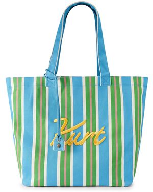 Kurt Geiger Canvas Kc Lg Shopper Bag - Blue