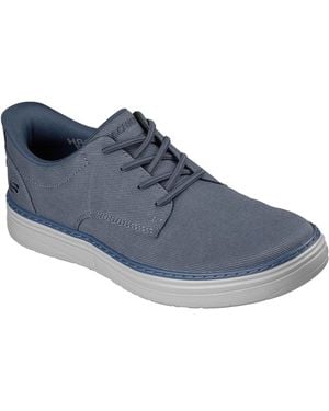 Skechers Hyland Justino Textile Lace-Up Shoes - Blue