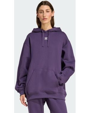 adidas Essentials Oversized Fleece Hoodie - Purple