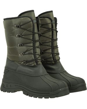 Mountain Warehouse 'Plough' Snow Boots With Heel & Toe Bumper Proof Shoes Textile - Green