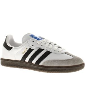 adidas Originals Trainers Samba Og Leather Lace Up - Black
