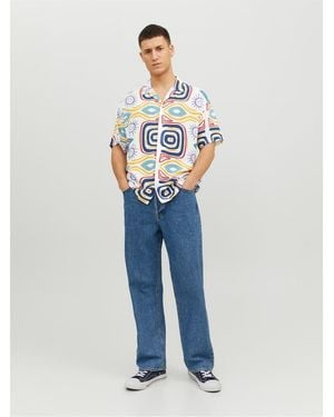 Jack & Jones And Short Sleeve Regular Fit Shirt - Blue