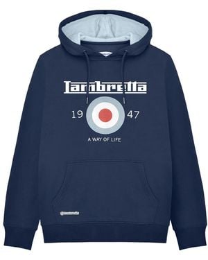 Lambretta Aw24 Target Hoodie - Blue