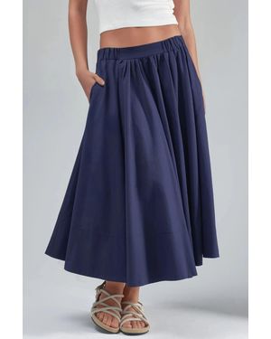 Hiccup Maxi A-Form Fit Skirt - Blue