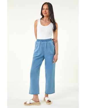 Roman Petite Stretch Denim Trousers - Blue