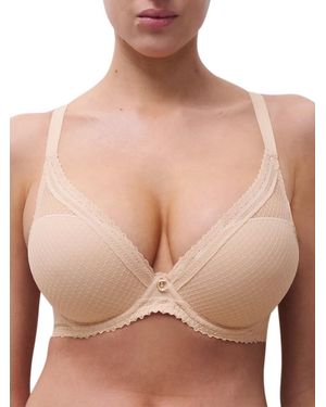 Chantelle Romance Plunge T-Shirt Bra - Natural