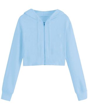 Miso Cropped Hoodie - Blue