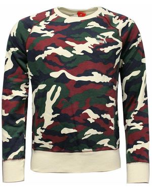 PUMA Long Sleeve Crew Neck Camo Jumpers 567493 21 - Black