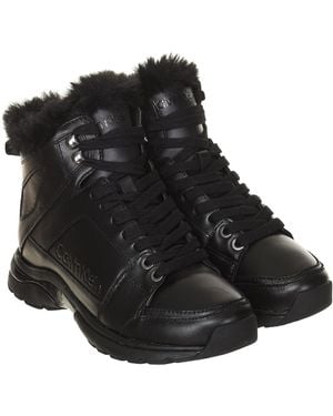 Calvin Klein Candal Leather High-Top Trainer B4N12166 - Black