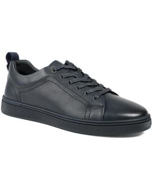 Jones Bootmaker Salvador Leather Lace Up Trainers - Blue