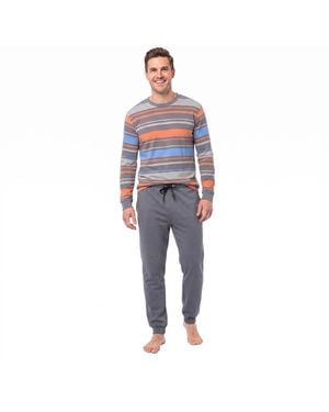 Kisses&Love Winter Plush Cotton Pyjamas Klp6 - Blue