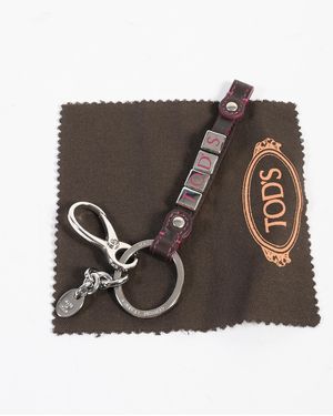 Tod's Tods Letter Charm Keychain - Brown