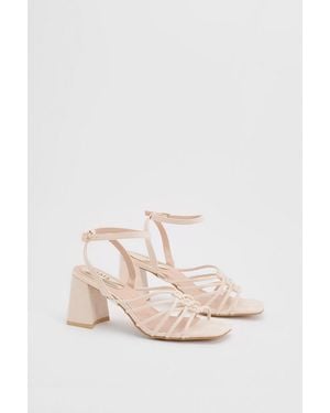Oasis Hettie Strappy Block Heel Sandals - Natural