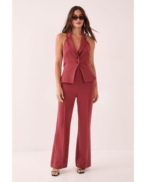 Nasty Gal Tailored Seam Front Kickflare Trousers