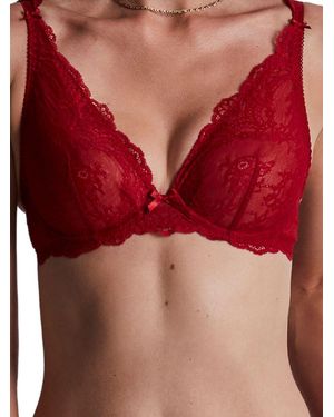 Aubade Danse Des Sens Triangle Plunge Bra - Red