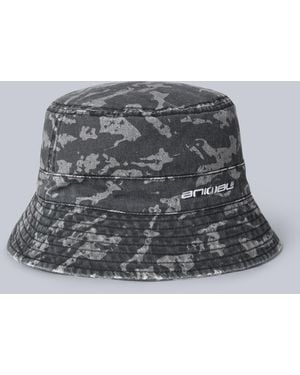 Mountain Warehouse 'Miles' Printed Bucket Hat Outdoors Sun Protection Beach Cap Cotton - Grey