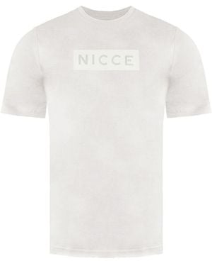 Nicce London Short Sleeve Crew Neck Cotton Peak T-Shirt 0211 K002 0741 - White