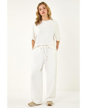 D.u.s.k Soft Wide Leg Stretch Trouser - Natural