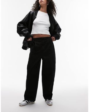 TOPSHOP Pull On Clean Trouser - Black