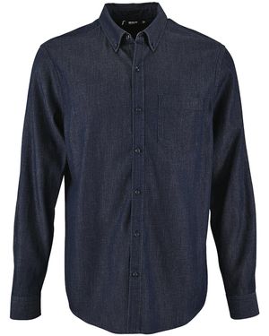 Sol's Barry Long Sleeve Denim Shirt (Denim Brut) - Blue