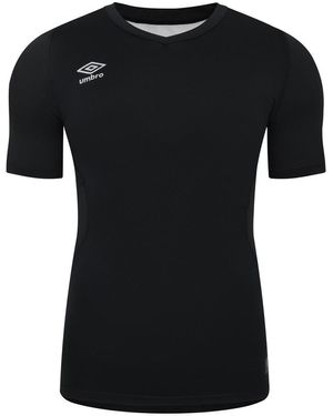 Umbro Adult Elite V Neck Base Layer Top - Black