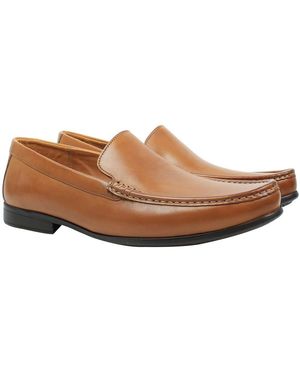 Clarks Claude Plain Tan Shoes - Brown