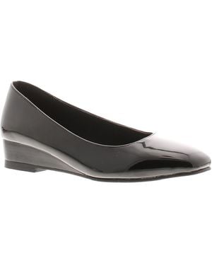 Comfisole Wedges Shirley Slip On Patent - Black