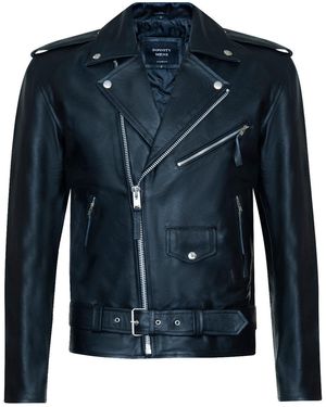 Infinity Leather Brando Indian Cowhide Jacket - Blue