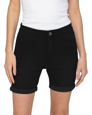 Enzo Skinny Denim Shorts - Zwart