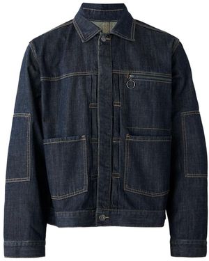 The Ragged Priest Control Relaxed Fit Denim Jacket Cotton - Blue