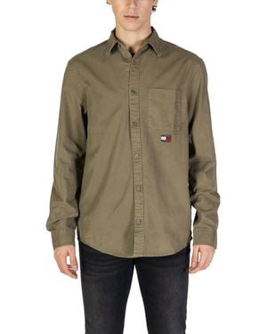 Tommy Hilfiger Long Sleeve Oxford Shirt Classic Fit - Natural