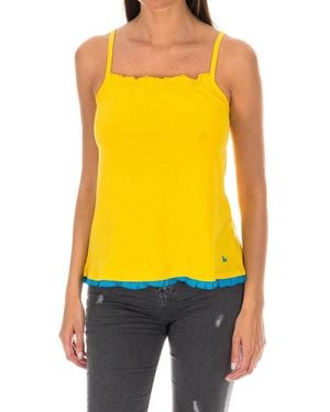 Armand Basi Ruffled Tank Top Adm0097 - Yellow