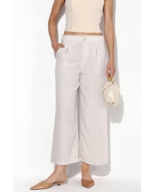 Busem Hoge Taille Wijde Broek - Roze