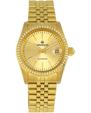 Empress Constance Automatic Bracelet Watch W/Date - Metallic