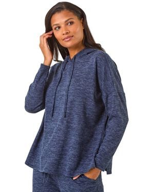 Roman Soft Touch Drawstring Hoodie - Blue