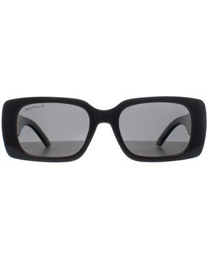 Montana Rectangle Shiny Smoke Polarized Mp194 - Black