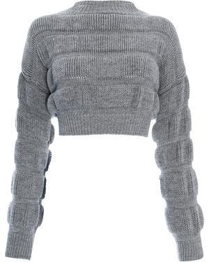 Quiz Bubble Textured Jumper - Grey