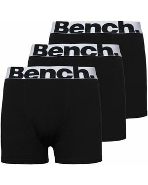 Bench 3 Pack Cotton Boxers Underwear - Black