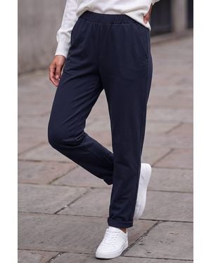 Roman Petite Turn Up Trouser - Blue