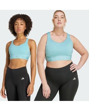 adidas Originals Fastimpact Luxe Run High-Support Bra - Blue