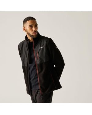 Regatta Morran Water Resistant Full Zip Fleece Jacket /Burnt Henna) - Black