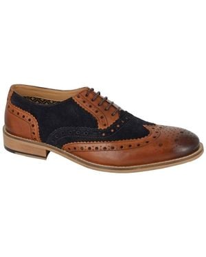 Roamer Wing Cap Shoes - Blue