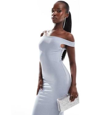 ASOS Bandage Bardot Midi Dress - White