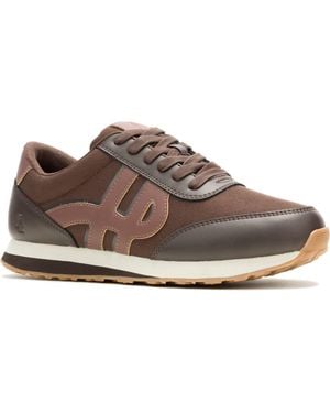 Hush Puppies Seventy8 Leather Trainers - Grey