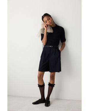 Penti Frilly Jersey Crew Socks - Blue