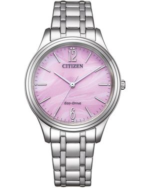 Citizen Elegance Dames Horloge Zilverkleurig Em0411-71x - Metallic